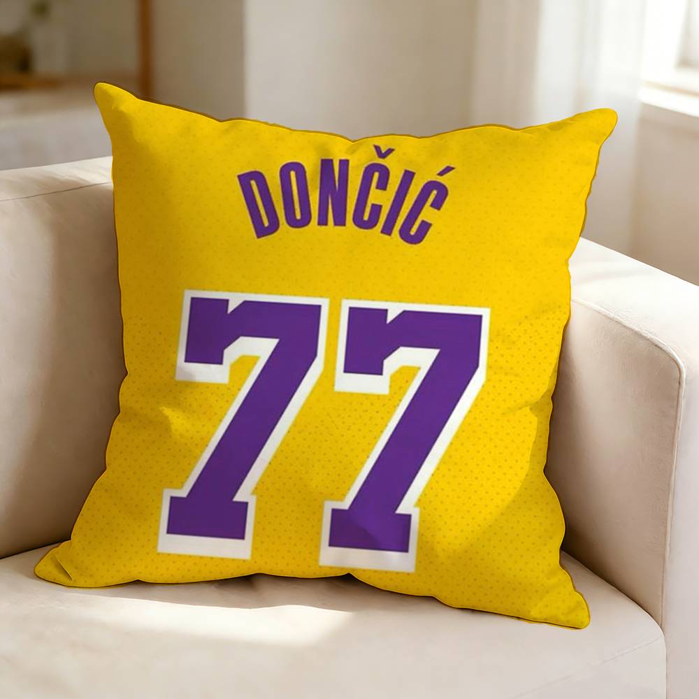 Basketball star LLuka Doncic  Square DoubleSided printed Pillow Case Bedroom Bedside Pillow Sofa Cushion Cover