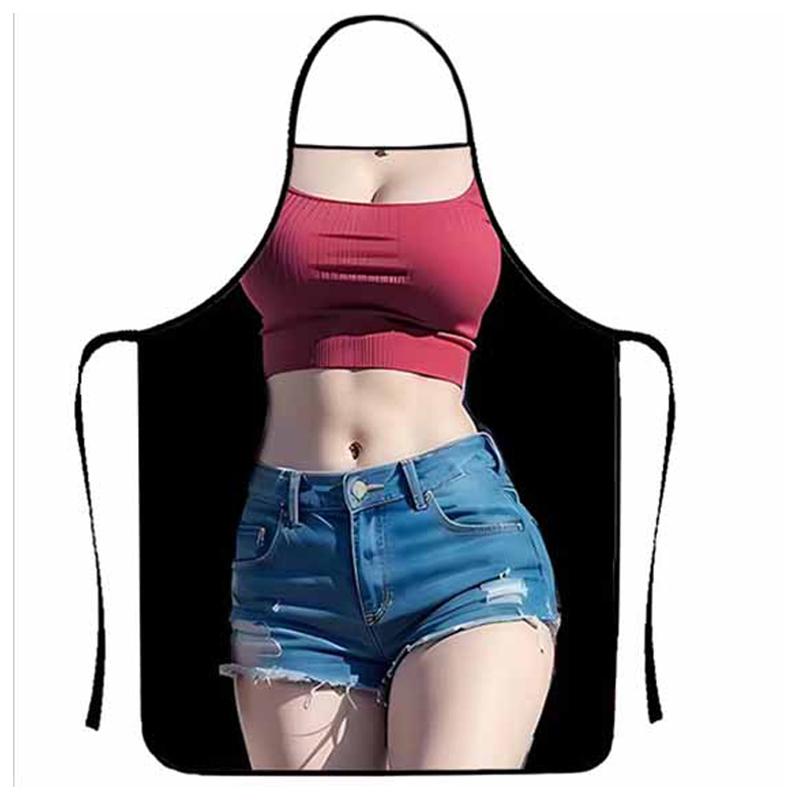 Sexy Women'S Apron Fun Single Party Gift Universal Male And Female Chefs Bbq Kitchen Novelty Apron