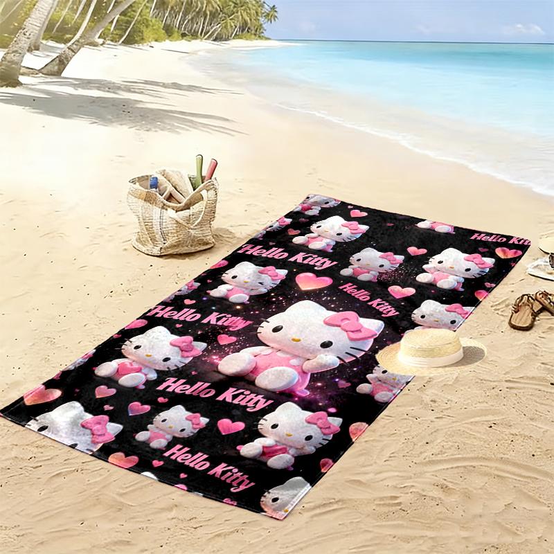 1pc Hello Kitty Beach Towel, Multi-functional Beach Towel for Outdoor Activities Beach Swimming and Travel