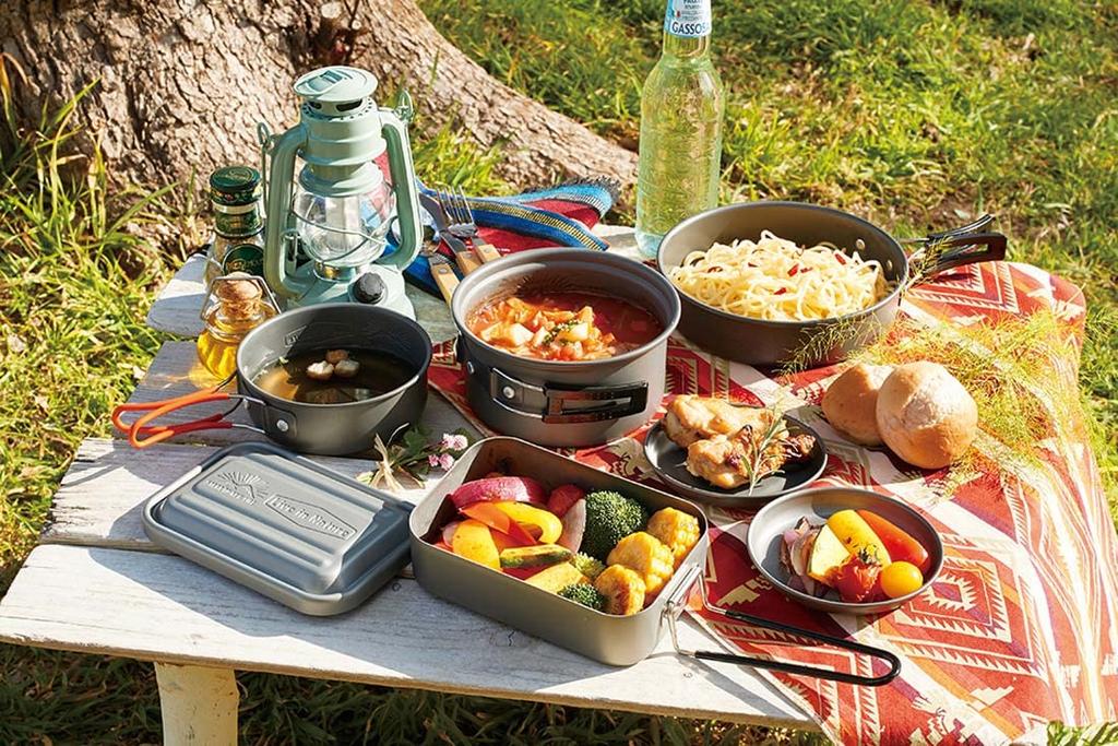 Skater Aluminum Mess Tin Set LIVE NATURE (Deep Type) 5-Piece AFTM8HS-A