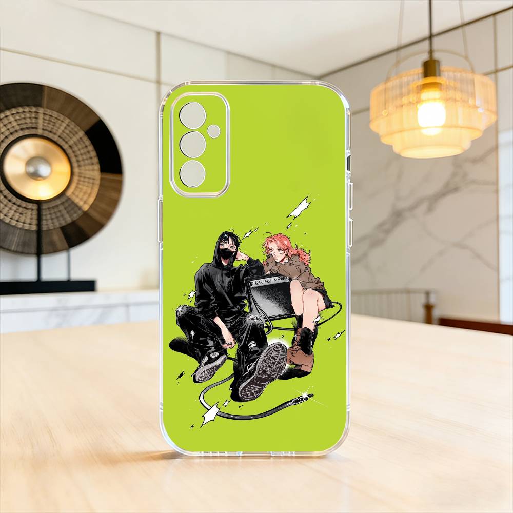 

KiniOto Manga The Green Yuri Guy Phone Case Transparent Silicone Soft For SamsungA10,12,20,21S,30,31,40,50,51,52,70,71 Samsung a70