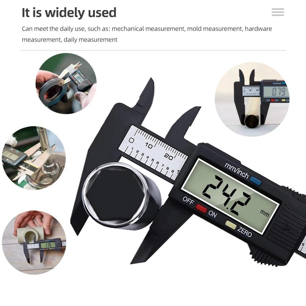 Digital Vernier Caliper Pachymeter 6-inch 150mm 0.1mm Altimeter Micrometer Carpenter Measuring Diameter Construction Tool