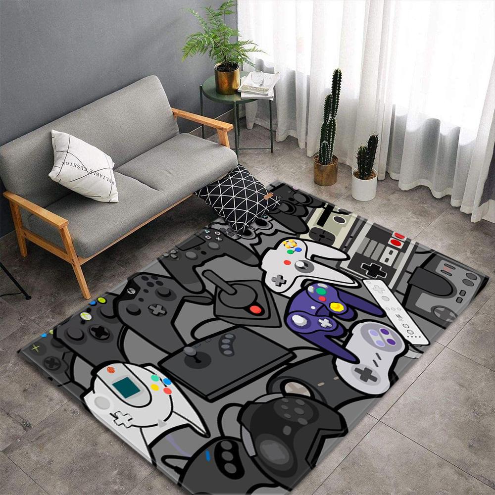 Game Console 3D Carpet for Living Room Game Gamepad Bedroom Carpets for Boys Room Vided Game Children Play Rug Kitchen Room Mat