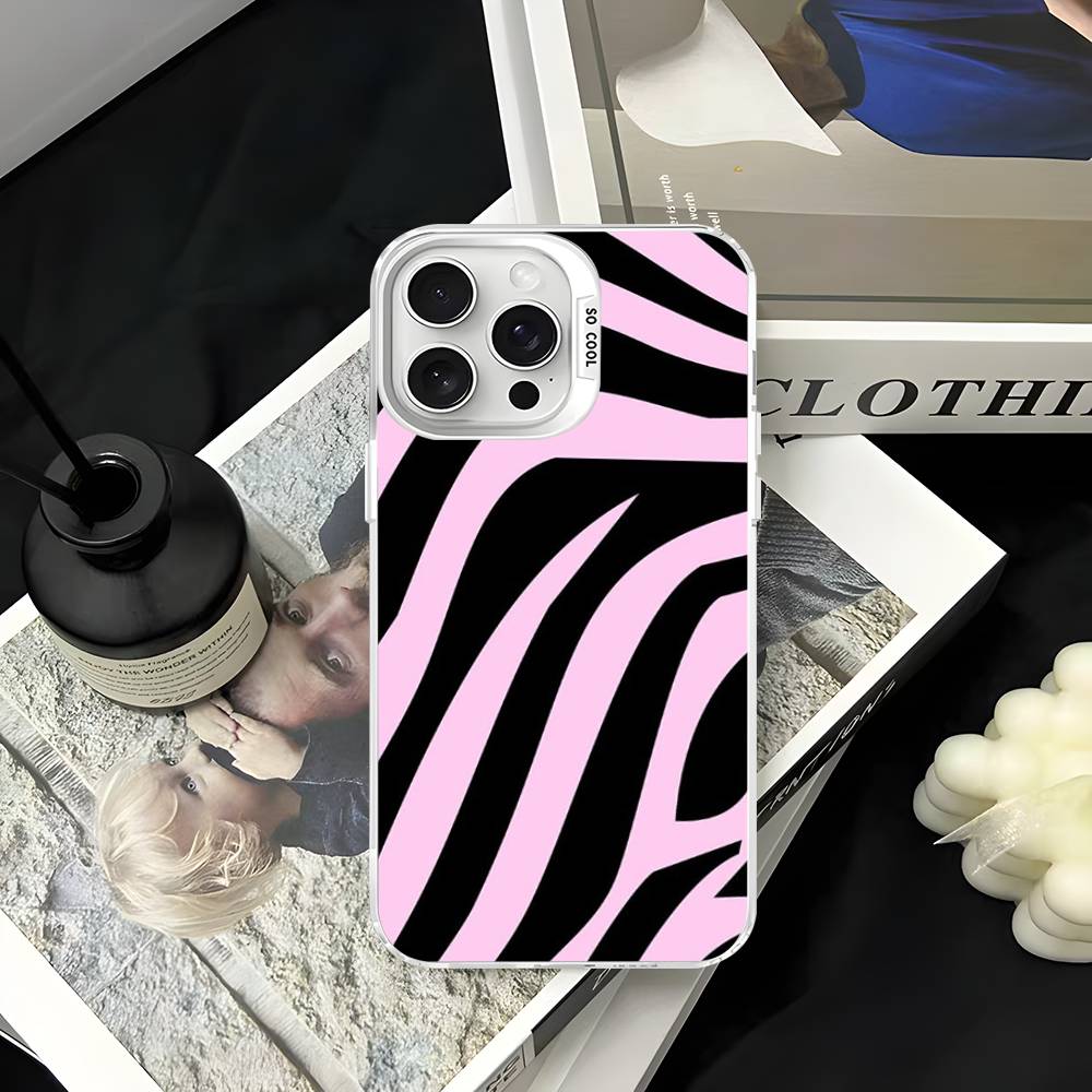 

Zebra Pattern Art For Iphone 15 14 13 Plus 17 16 12 11 Pro Max Matte Colored Silver Luxury Phone Cover iPhone 17pro max