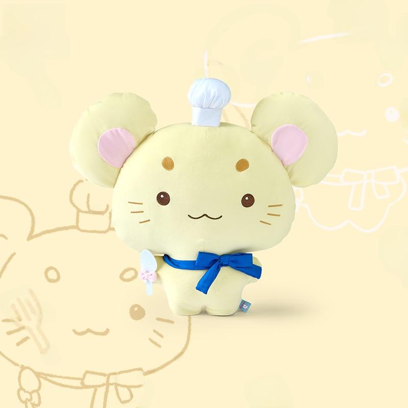 

Креативная мышь-шеф-повар плюшевая игрушка в рубашке, держащая кофе, подушка с дизайном, диван Chef