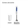 Mixeur plongeant - BRAUN - MultiQuick MQ30001M - 900 W - 2 vitesses - Blanc / Bleu