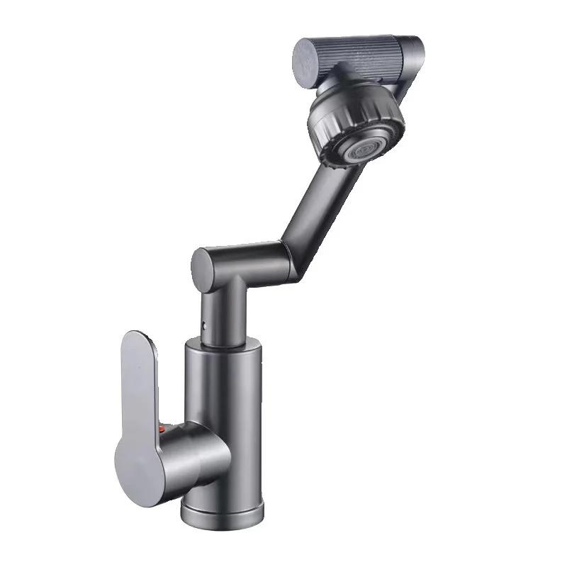 

1080° Swivel Bathroom Basin Faucet Bathroom Sink Faucet Multifunction Cold and Hot Water Tap Kitchen Sink Faucet чорний