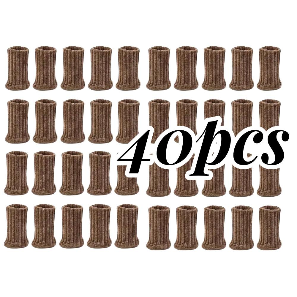 100pcs Cloth Table Chair Leg Socks Woolen High Elastic Floor Protectors Non-Slip Chair Leg Feet Covers Knitted Furniture Pad Set