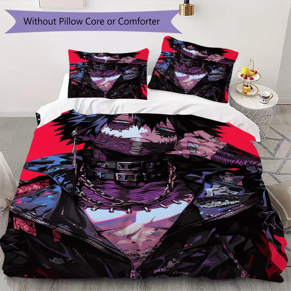 

My Hero Academia Pattern Bedding uilt Set uilt Cover Pillowcase Home Decoration Birthday Gift (1 * duvet cover + 2 * pillowcase without core) 135x200cm