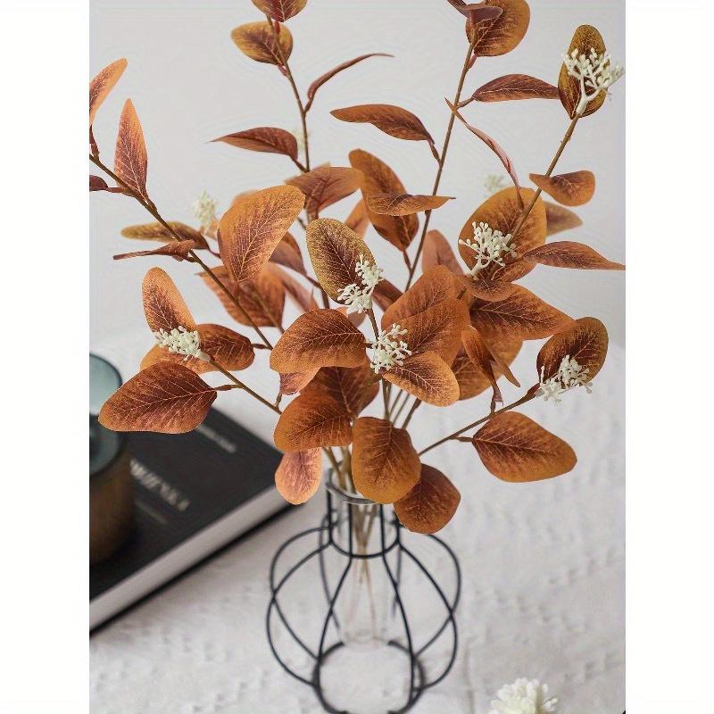 1 Pc Artificial Eucalyptus Stems Navy Blue Artificial Flower Silver Dollar Eucalyptus Leaves Plant Eucalyptus Branches Greenery For Flower