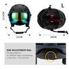 LIXADA Integrated Ski Helmet Men and Women Snowboard Helmet with Removable Visor Goggles Men and Women ‘s Snowboard Wear