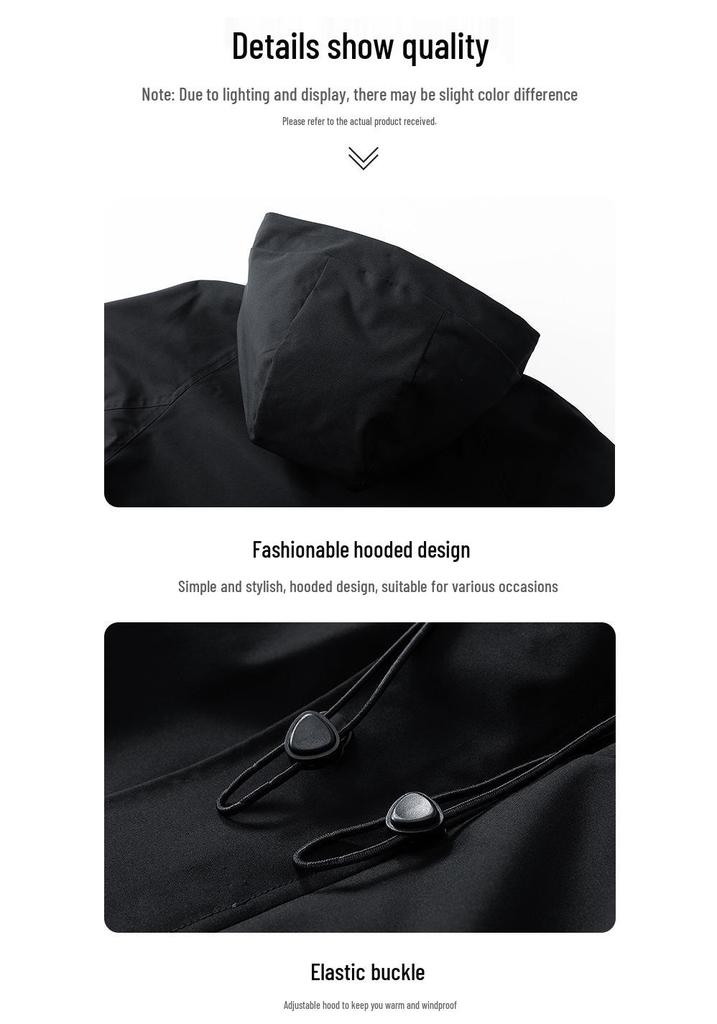 Men's 2025 Autumn Windproof Hooded Jacket: Korean Style Casual Sporty Mountaineering Windbreaker