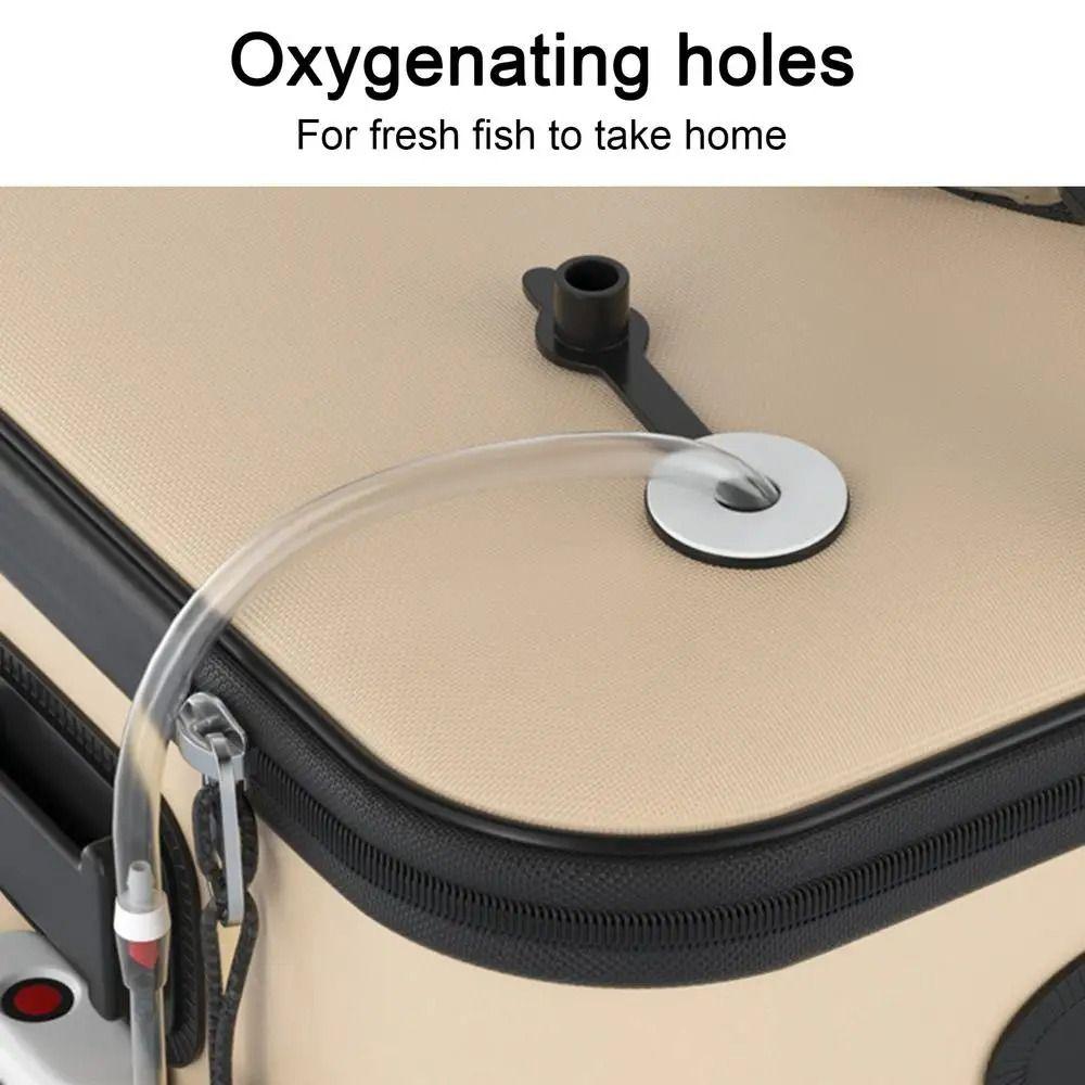 Foldable Live Fish Bucket Rectangular Live Fish Box Water Bag Fishing Bucket  Fishing Tackle