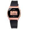 Casio Standard Digital Ladies Wristwatch LW-204-1A Black Rose Gold International Model