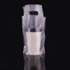 200Pcs Transparent Takeout Bag Coffee Cup Holder Portable Pouch 26cm Lightweight Durable No Smell Shopping Handbag