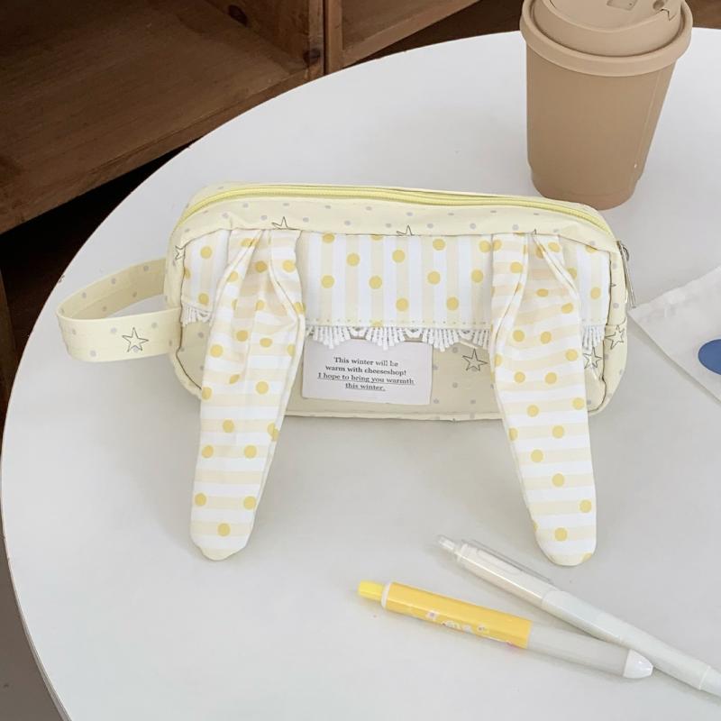 Polka Dot Shell Pencil Case Multi-Functional Stationery Storage Bag Large Capacity Pen Pouch Student Daily Gift
