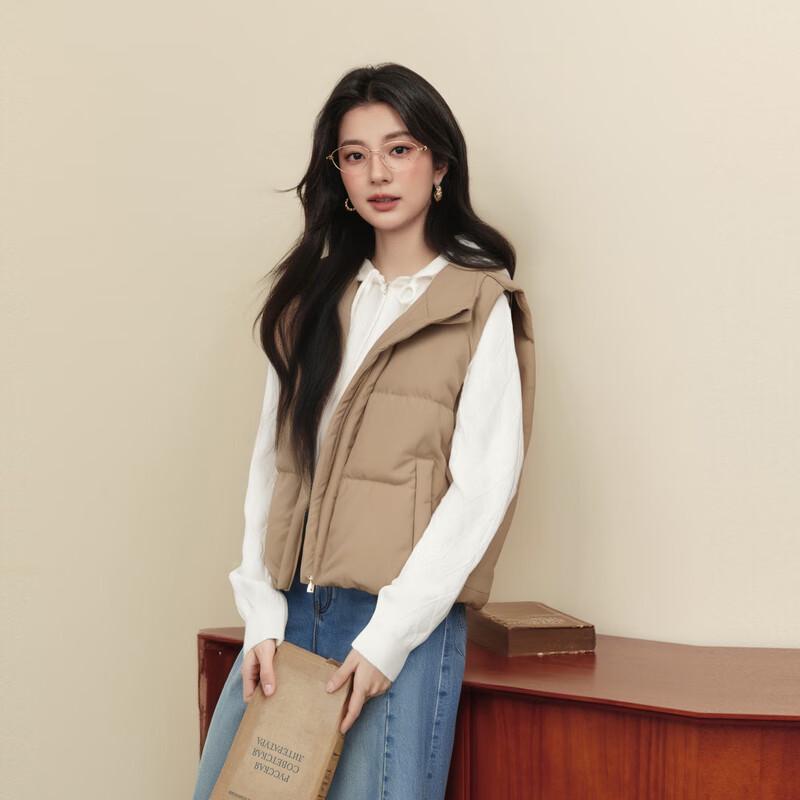 SEIFINI Women's Casual Hooded Down Vest