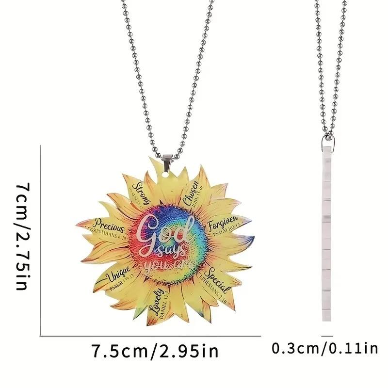 Sunflower Decorations Acrylic Car Decorations Backpack Accessories Holiday Home Glass Christmas Trees Ball Ornament Toppers