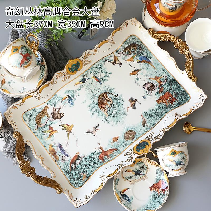 Household Flower Teapot Set Ceramic Afternoon Tea Flower And Fruit Teacup Tea Set Fruit Glass Pot With Filter Candle Heating