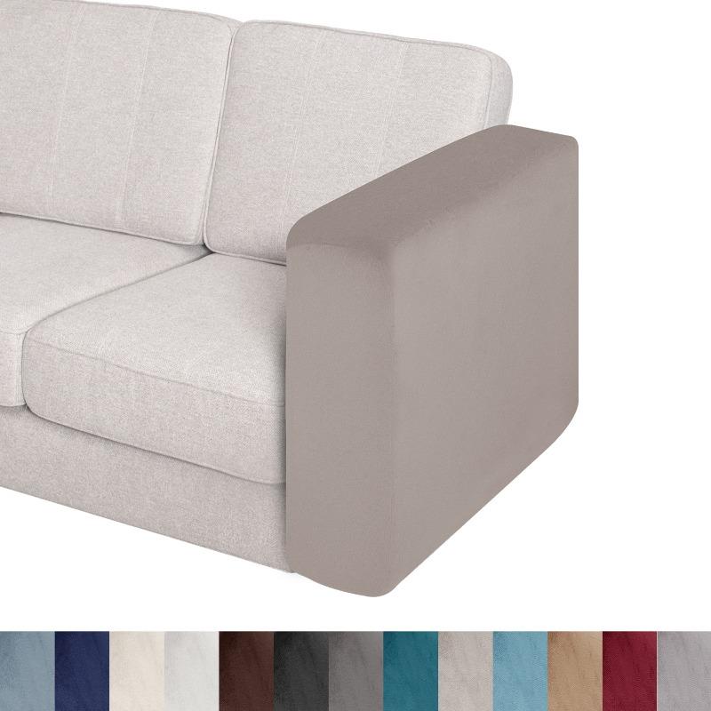

1 Pair Solid Color Stretch Velvet Sofa Armrest Cover Scratch-Stain-Wear Resistant Washable Sofa Arm Protector Living Room Decor S