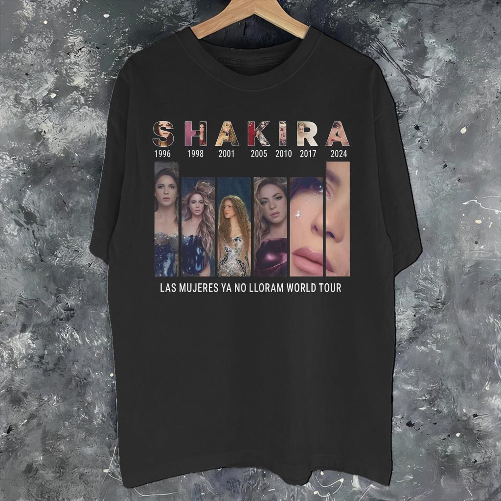Camiseta Unisex Estampada Shakira Las Mujeres Ya No Lloran World Tour Camiseta 100% Algodón Camisetas Ropa