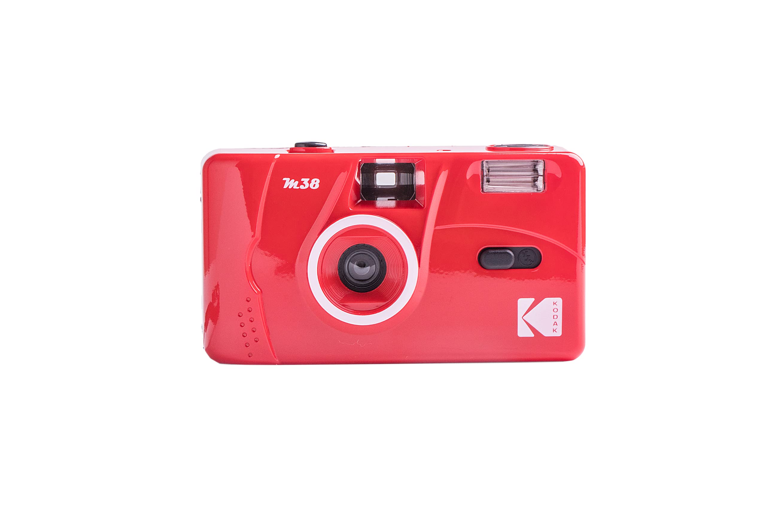 

Kodak M38 35mm Film Camera Focus Free Powerful Flash Easy to Use - Built-in (Flame Scarlet)