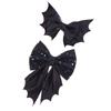 Classical Halloween Festival Girl'S Chunky Leather Bat Hair Bow Clip Wholesale Diy Hair Accessories Headwear Barrette