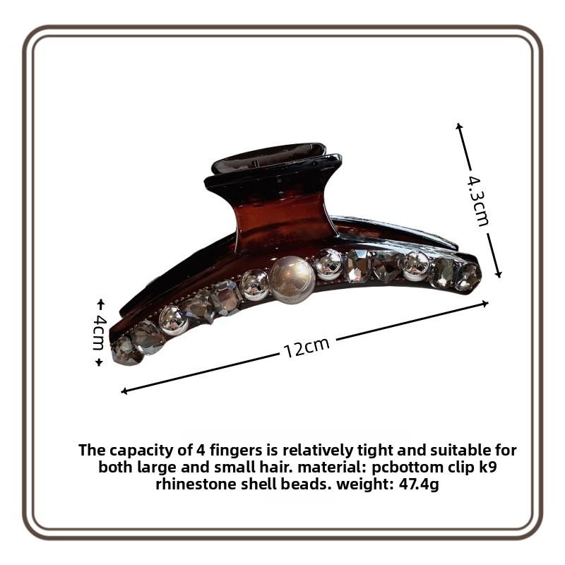 Elegante Haarspangen mit Kristallen und Perlen - Große Haarklammern für stilvolle Hochsteckfrisuren