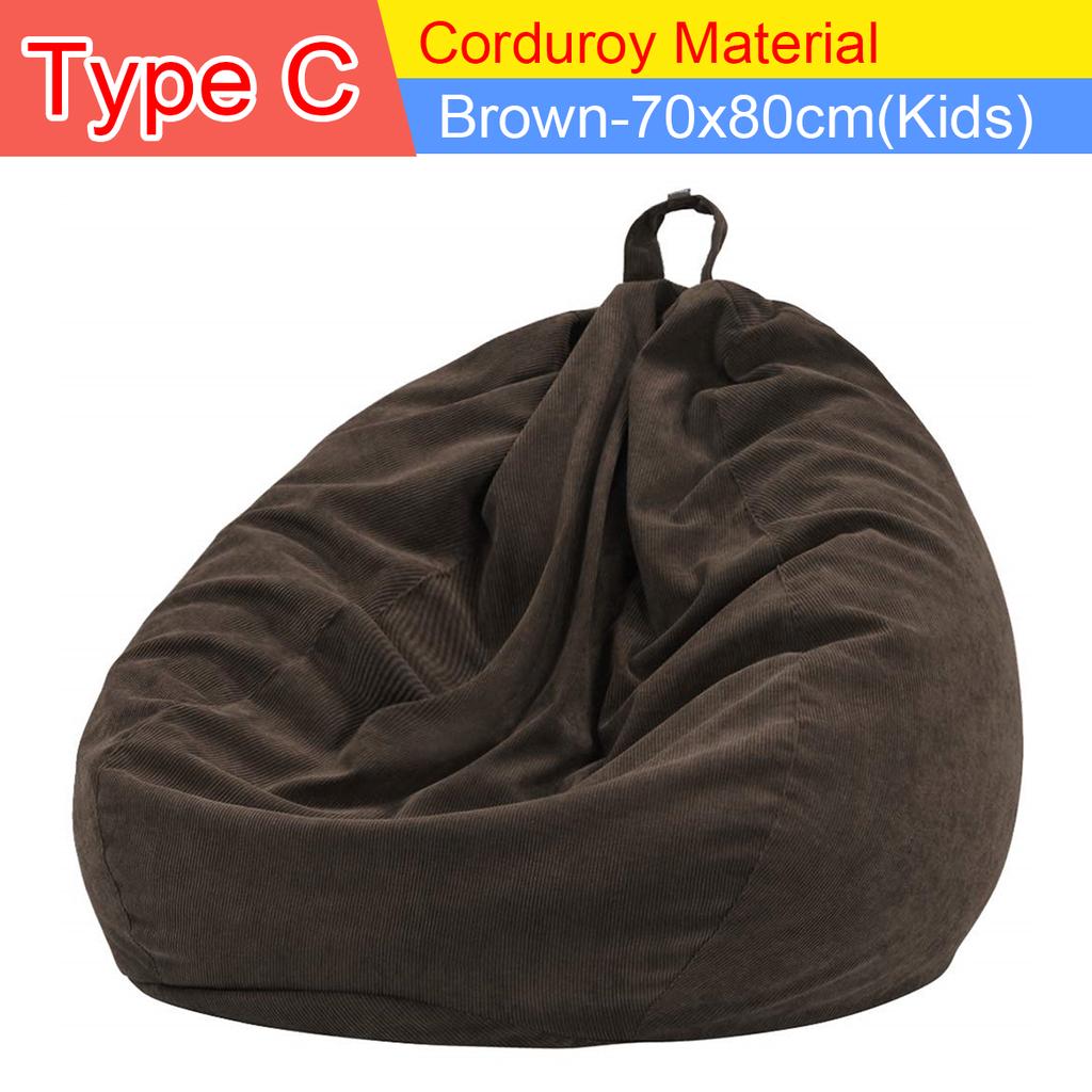 Buy 7 Colors Kids/Adult Corduroy Bean Bag Cover Sofa Indoor Lazy Sofa