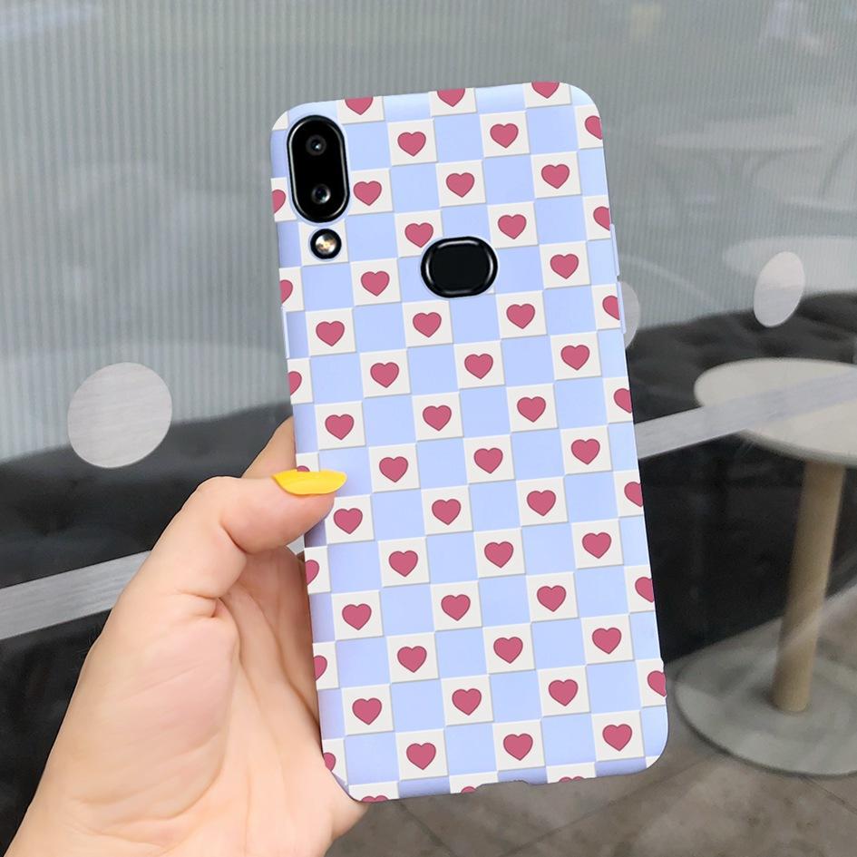 For Phone Case Samsung Galaxy A10s A107 SM-A107F Case Fashion Candy Color Flower Soft Cover For Samsung A10s A 10 S A10 2019 Bag