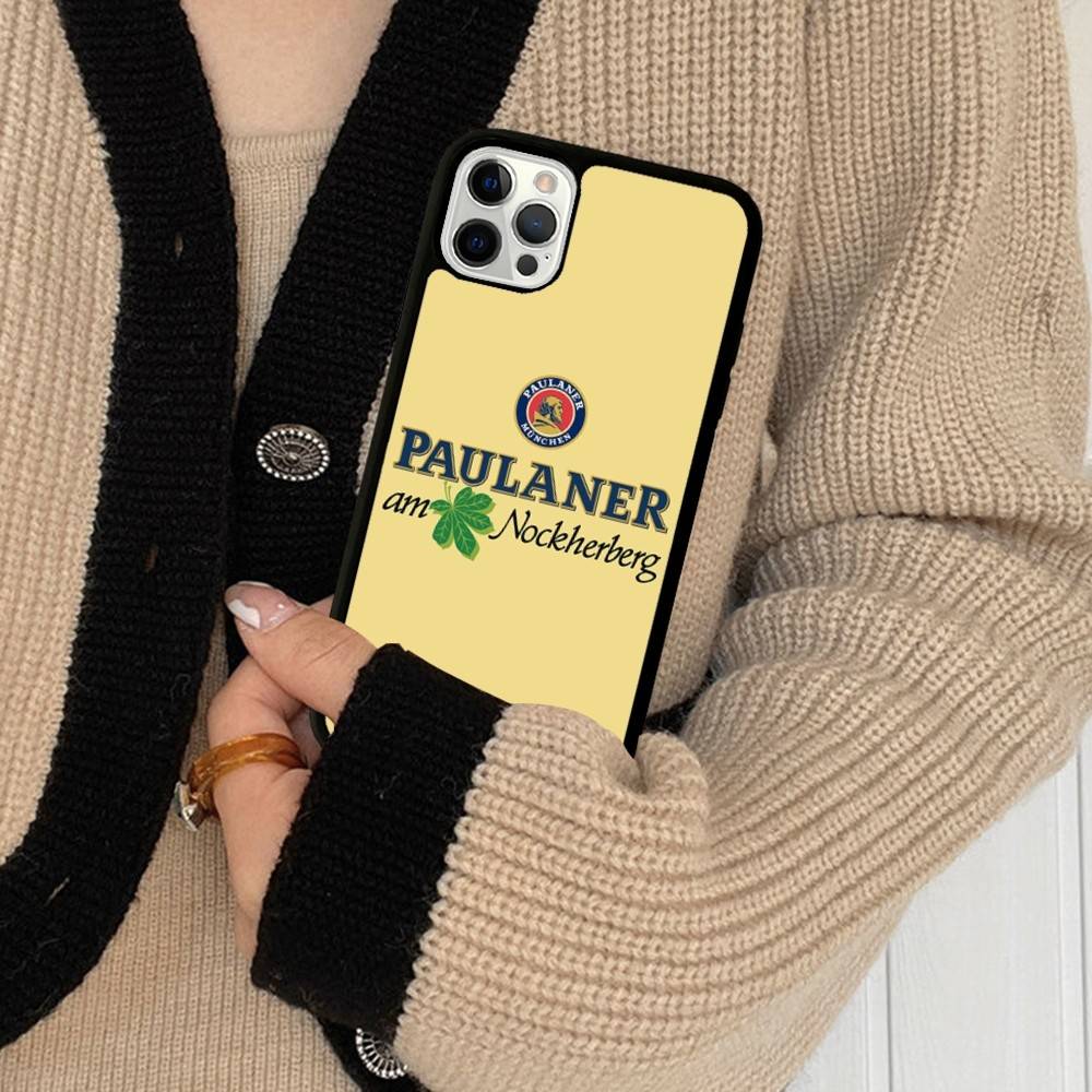 

German Beer P-Paulaner PC+TPU Phone Case For IPhone 17 16 15 14 13 12 11 Pro Max Plus Kawaii Cartoon Cover iPhone 14 plus