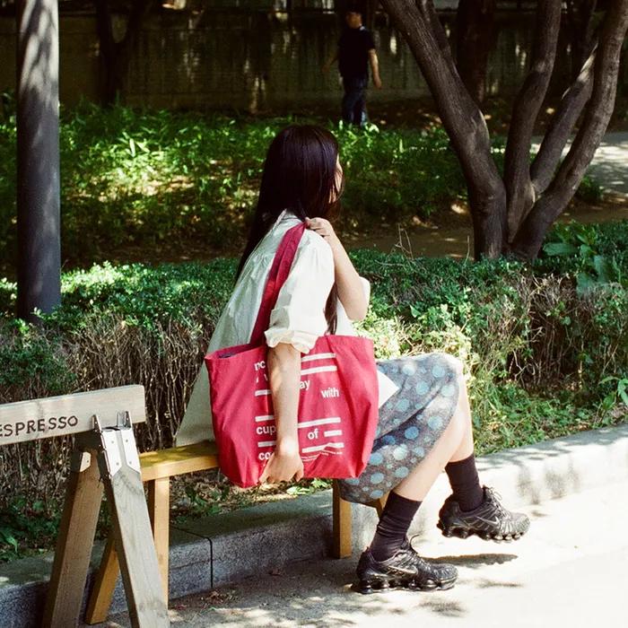 Nice Walk Today Eco Bag_Pink