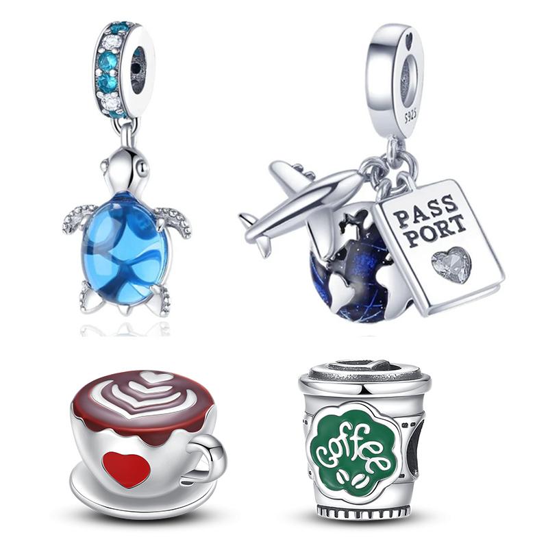 

New 925 Sterling Silver Articles Daily Use Series Charms Beads Fit Original Bracelets S925 DIY Jewelry Gifts Accessories