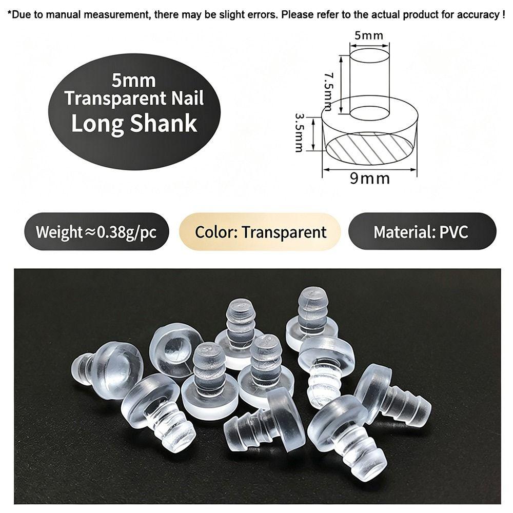 50Pcs with Stem Rubber Grippers Table Spacers for Furniture Hole Push in