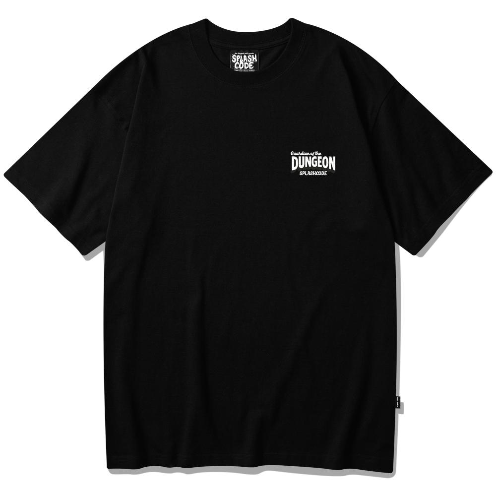 Seupeullaesikodeu Short Sleeve T-Shirt Black - Dungeon Guardian