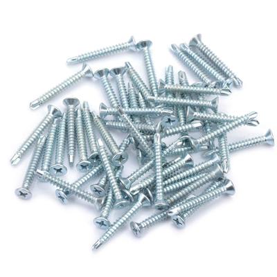 50pcs M4.2 Flat Head Self Drilling Self Tapping Screws Drilling Tail Screw Set