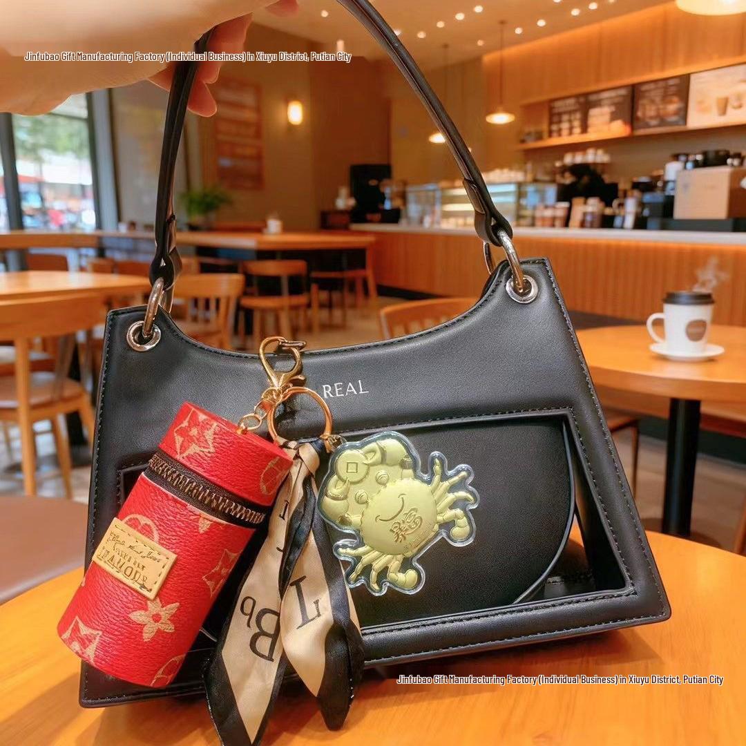 Подвеска-Краб из Золота 999 пробы, Год Лошади, Брелок для Сумки на Свадьбу и Новый Год