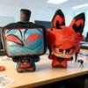 10cm Hazbined Alastor VOX Plushies Hotel Lucifer Stuffed Toys Doll Anime Soft Plush Keychain Decorative Pendant Gift