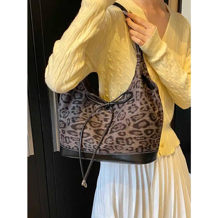 Genți de umăr pentru femei, de epocă, leopard, pentru subsuoară, versatile, de mare capacitate, genți de toamnă pentru femei