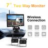 7" Wireless Reverse Camera System HD Night Vision Rear View Monitor for Truck RV Bus Trailer Excavator 12V-24V Backup Camera