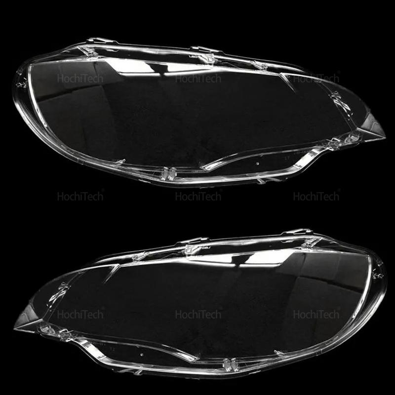 Car Headlight Glass for BMW X6 X6M E71 2008-2014 X5M E70 2010 2011 2012 2013 Transparent Lampshade Lens Cover Clear Lamp Shell