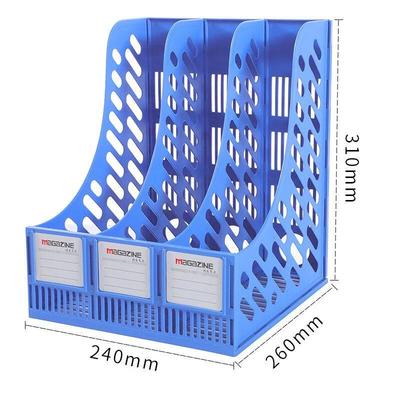 JINGRUIXIANG Three-Compartment Desktop File Holder