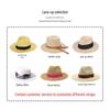 Foldable Wide Brim Raffia Panama Straw Sun Hat with Square Buckle - Breathable, UV Protection for Outdoors