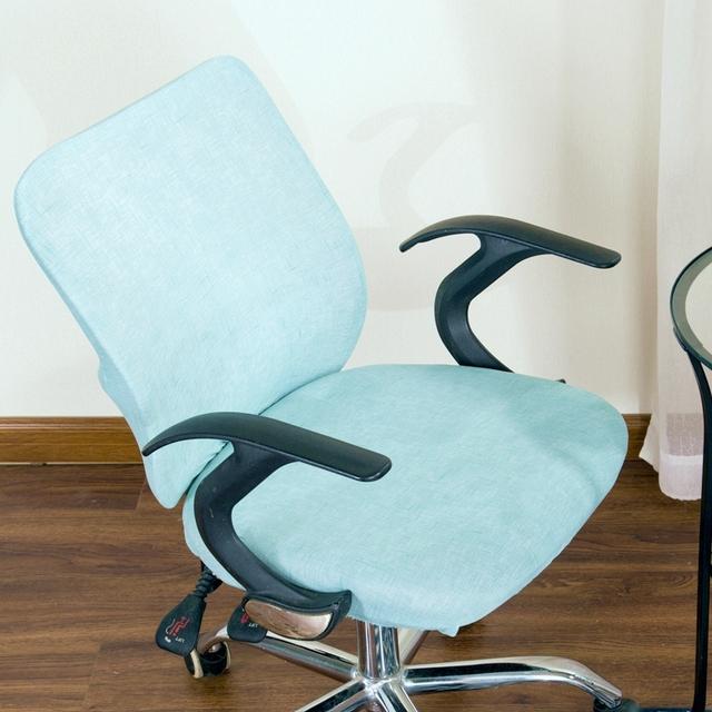 2pcs Set Universal Split Office Use Chair Cover Elastic Spandex Chair Back Cover +Seat Cover Anti -Dirty Office Use Computer Chair Cover