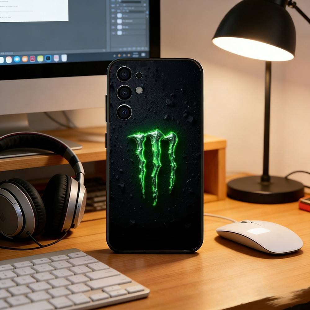 M-MonsterES Fashion Design Etui na Telefon Czarny Silikon Miękki Dla Samsung S25,S24,S21,S22,S23,S30,Ultra,S20,Plus,Fe,Lite