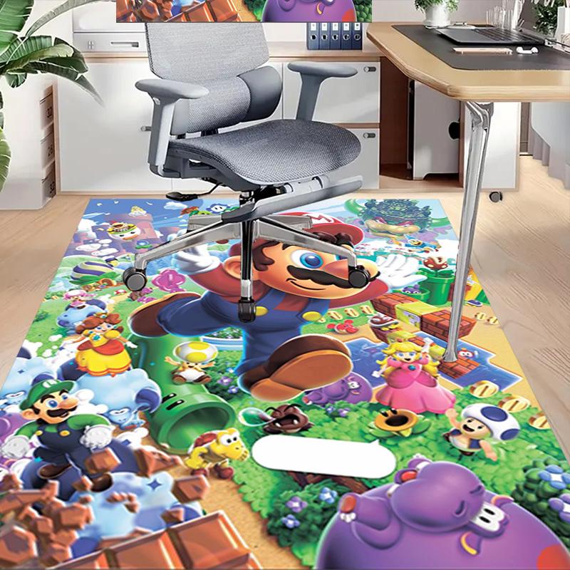 Mario'S Adventure World Carpet For Playroom Bedroom Living Room Sofa Home Decorkids Game Area Rug Nonslip Floor Mat