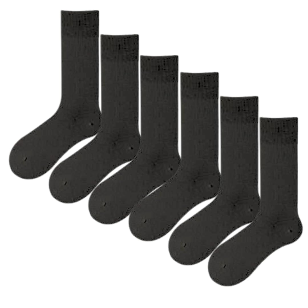 

Black and white socks for spring and regular crew set pairs of black [AQshop] [Smooth, high-density cotton] women s school, business, work, uniforms,