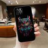 Cartoon Art Owl Phone Case for Samsung S20 S21 S21S S22 S23 S24 FE Ultra Plus Lite F06 F16 M06 M16 M56 A07 A17 A36 A37 A55 A57