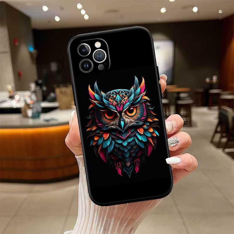 Cartoon Art Owl Phone Case for Samsung S20 S21 S21S S22 S23 S24 FE Ultra Plus Lite F06 F16 M06 M16 M56 A07 A17 A36 A37 A55 A57