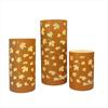 Glass LED Electronic Light Engraved Real Glass Cup LED Flickering Candle For Home And Holiday Decoration